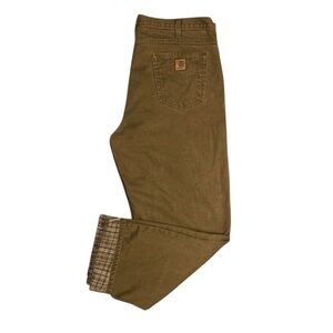 Vintage CARHARTT Utility Pants - Olive Canvas w/ Flannel Lining